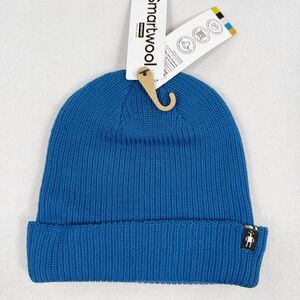 Smartwool Wool Fold Beanie Nival Blue Wool/Merino NEW